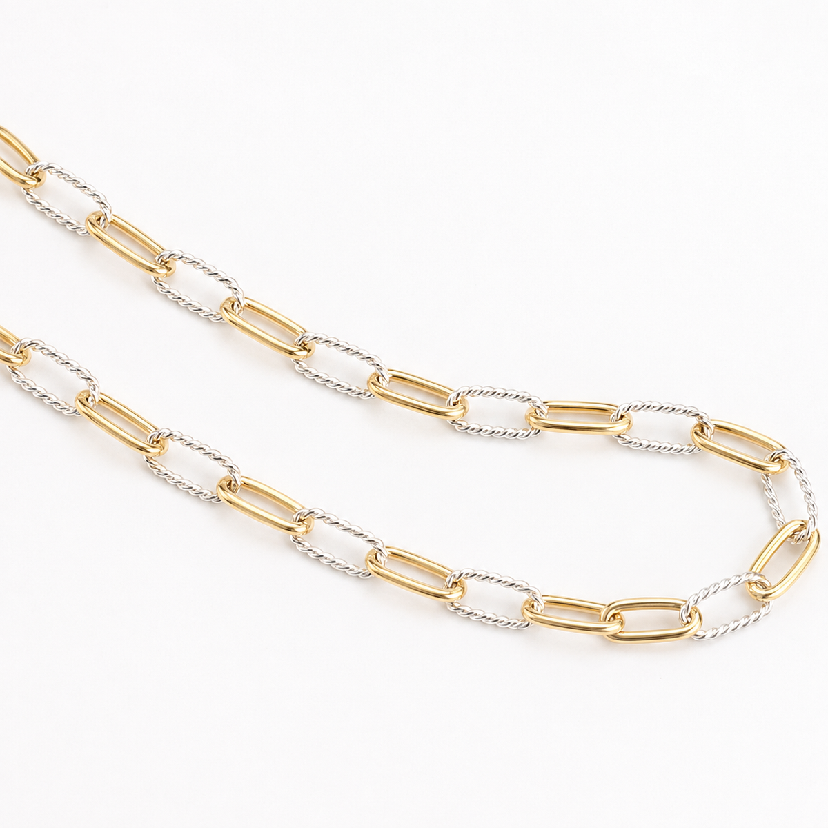 **NEW** Two Tone Paperclip Chain