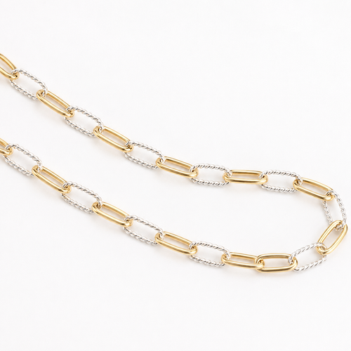 **NEW** Two Tone Paperclip Chain