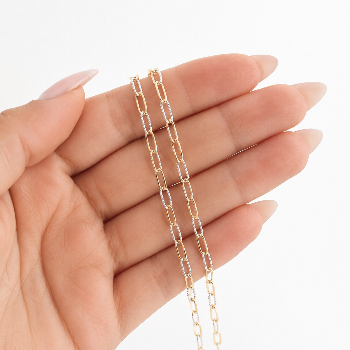 **NEW** Two Tone Paperclip Chain